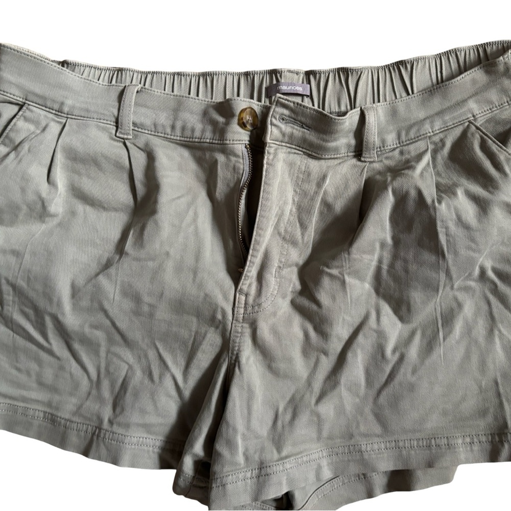 Maurices Light Green Cargo Shorts
